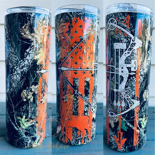 Bow Hunting Camo Sublimation Tumbler