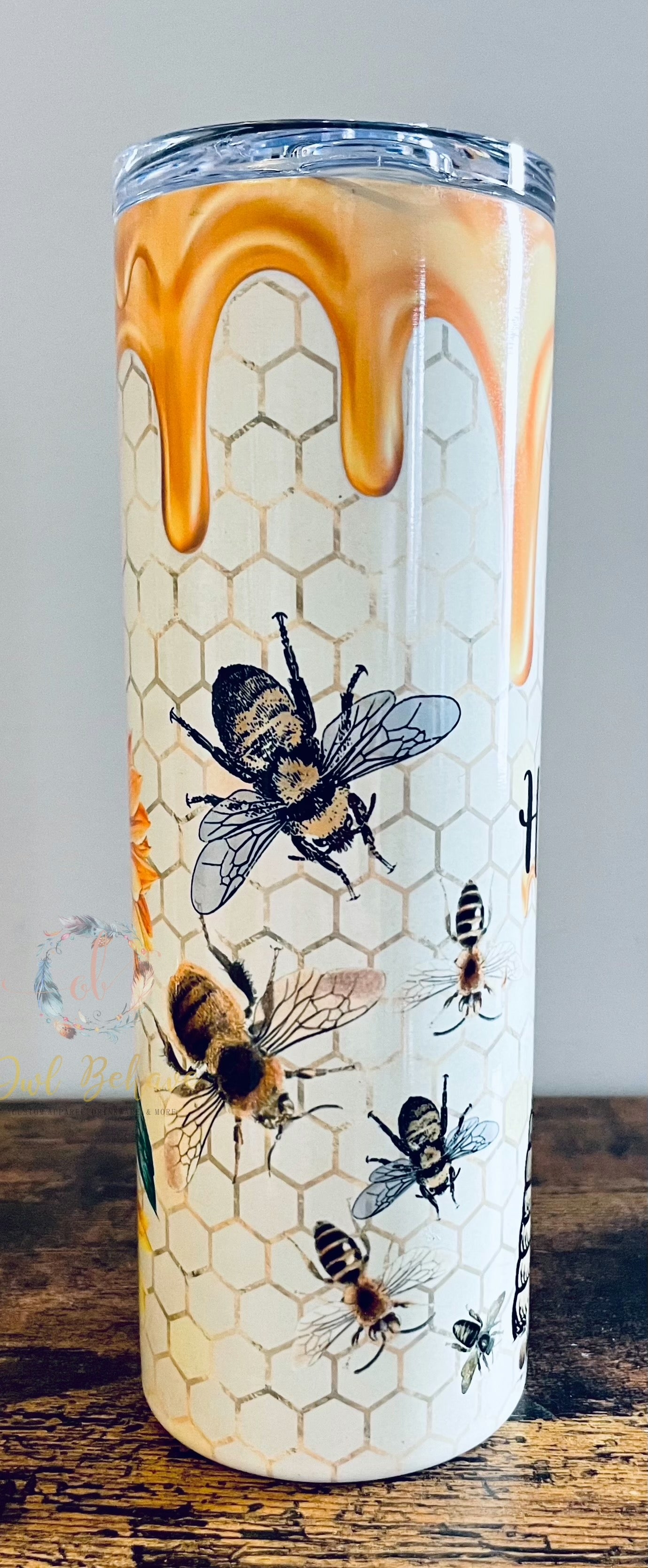 Bee Happy Sublimation Tumbler – OwlBehave