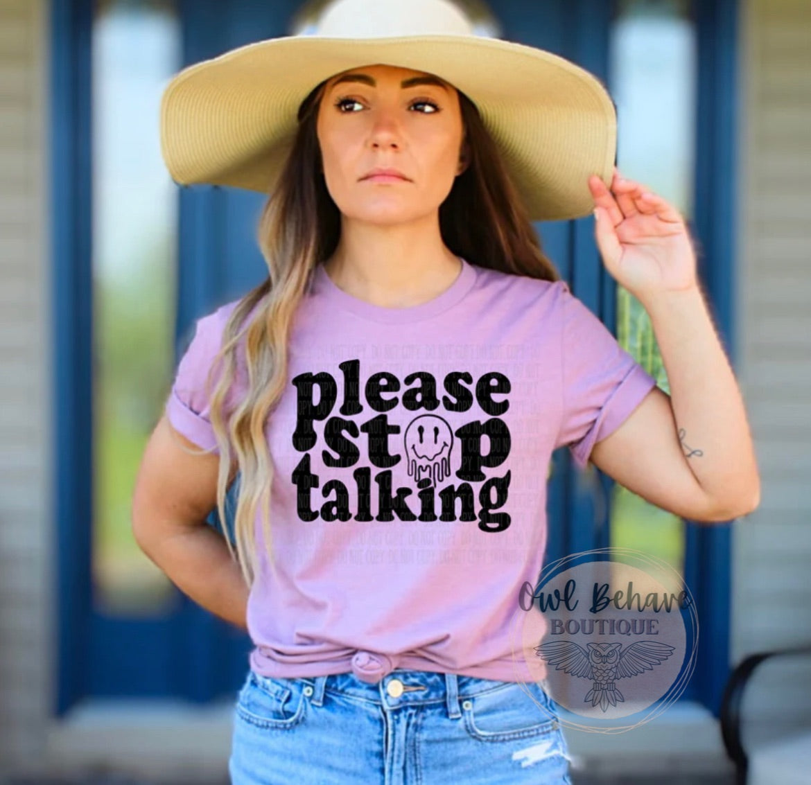 Please Stop Talking Adult T-Shirt