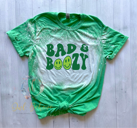 Bad & Boozy Bleached Tee