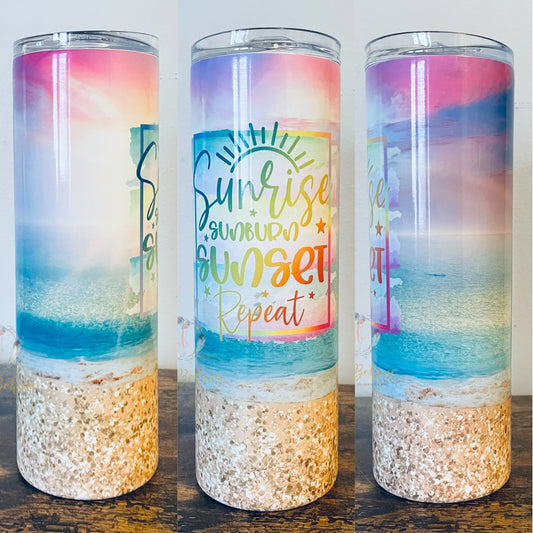 Sunrise Beach Sublimation Tumbler