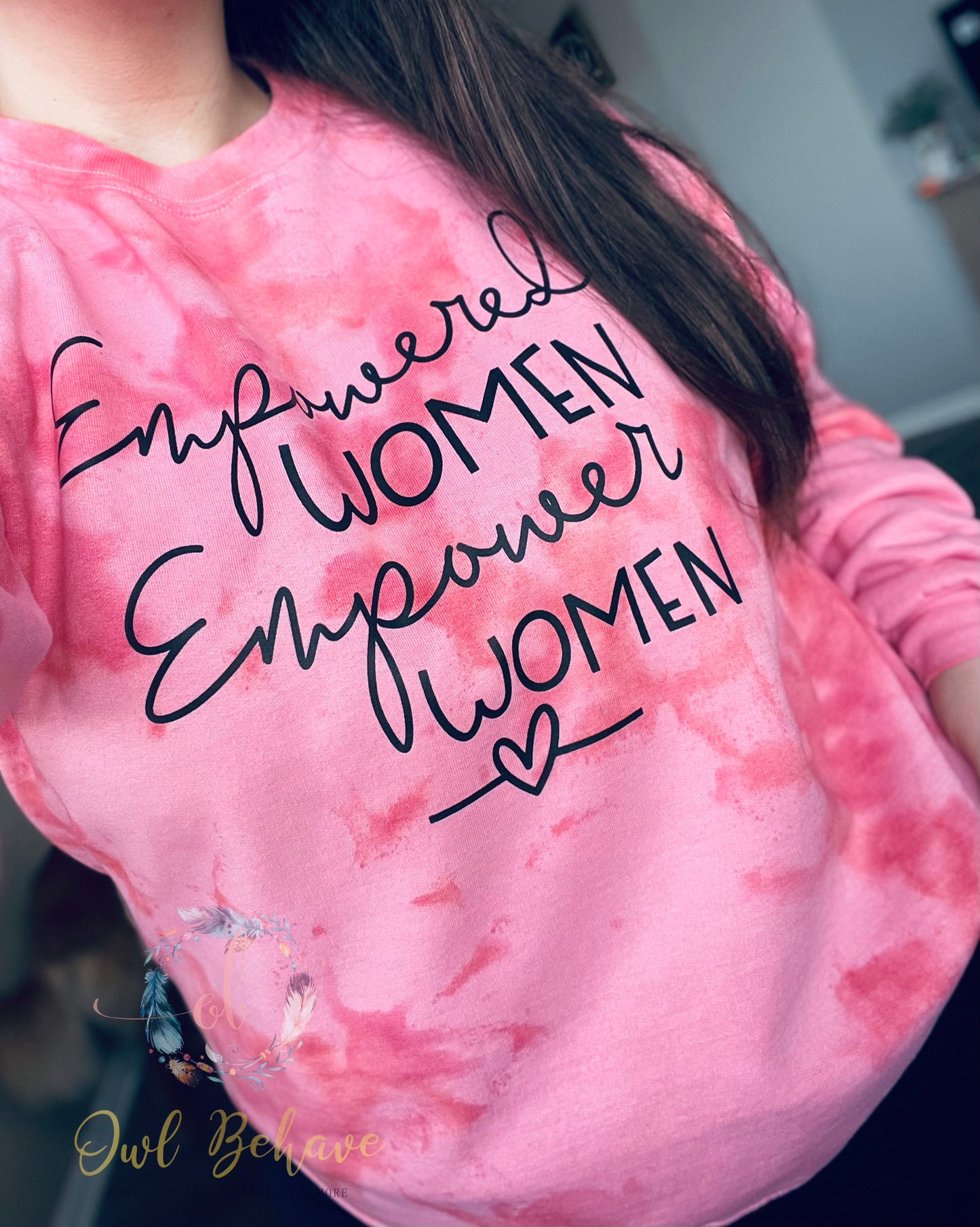 Empowered Women Ice Dyed Crewneck Sweatshirt