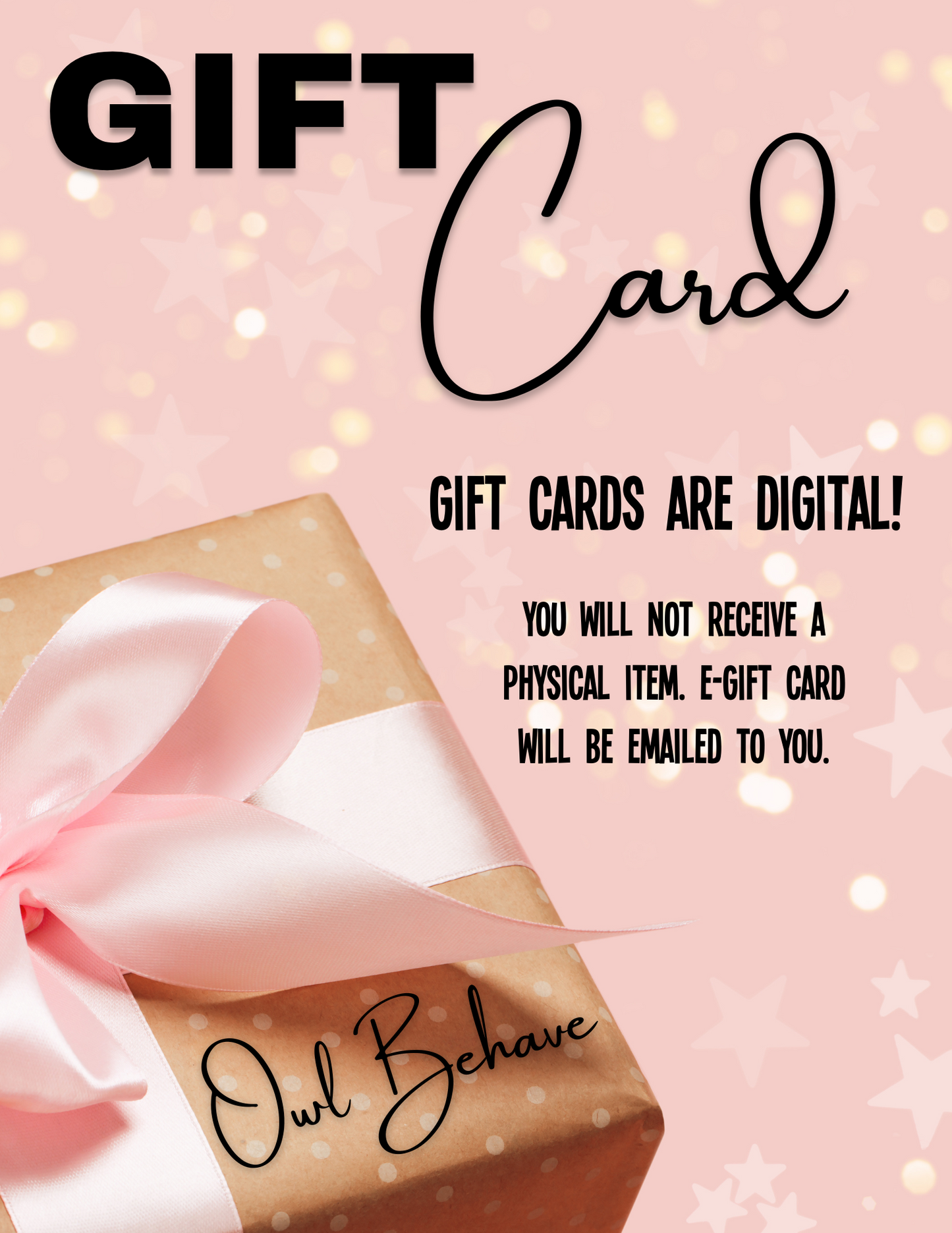 Owl Behave Gift Card