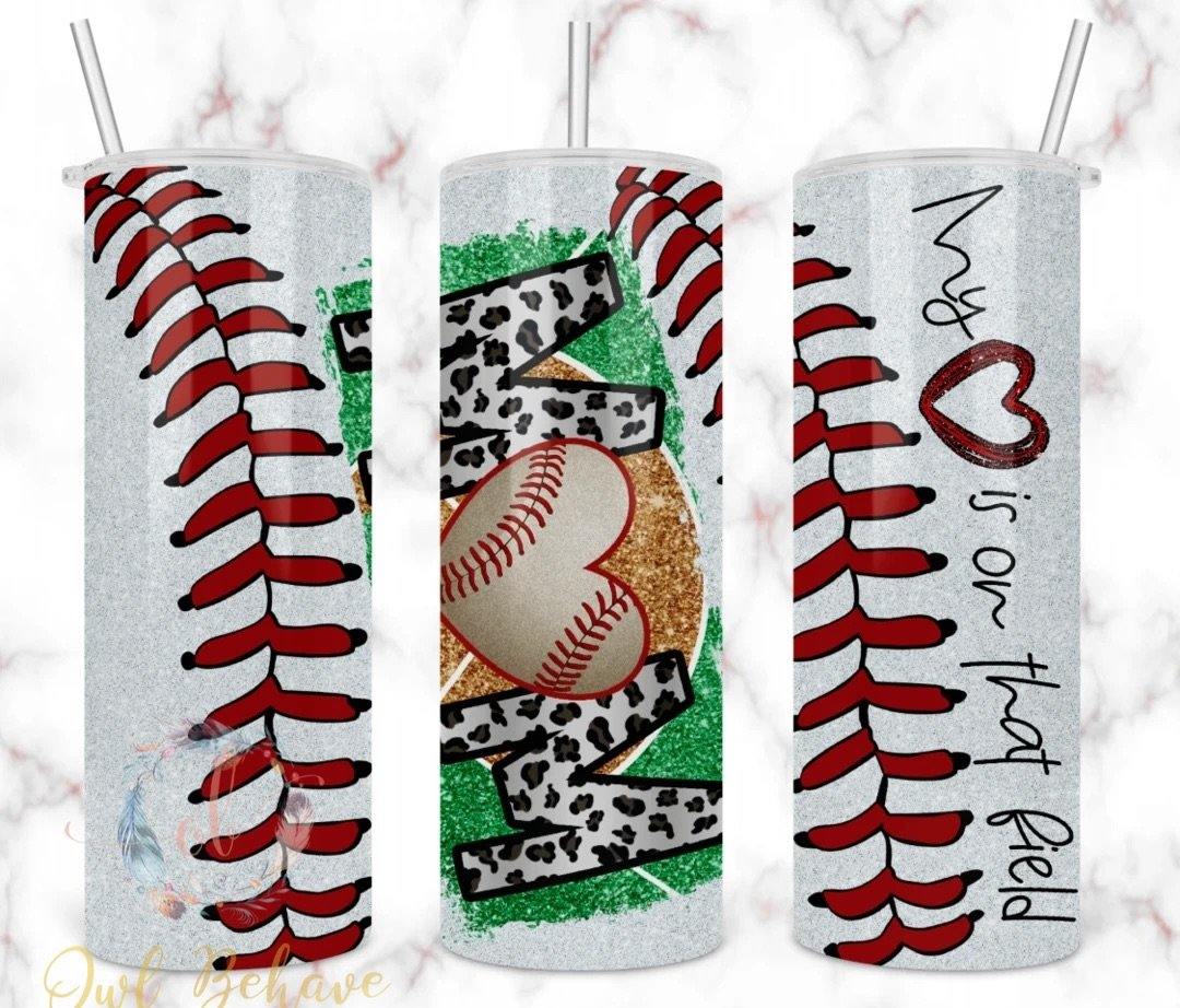 Baseball My Heart Is On That Field Sublimation Tumbler - OwlBehave 