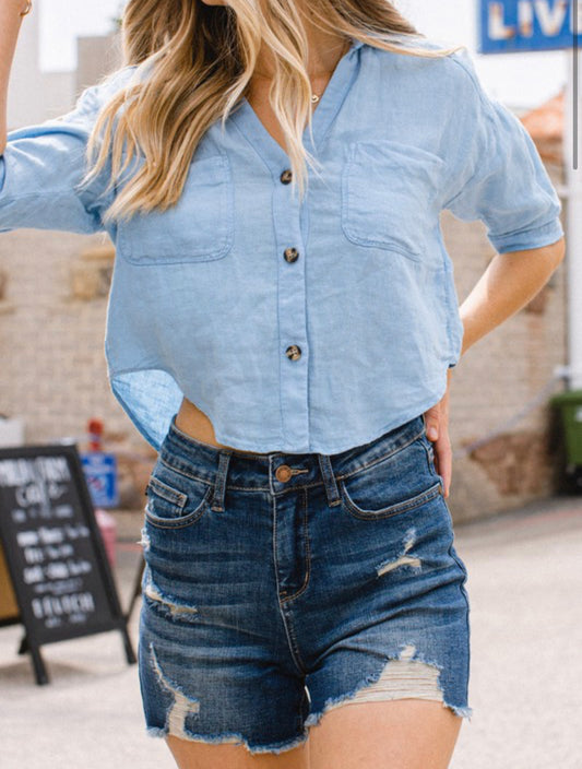 Judy Blue Destroyed Cutoffs