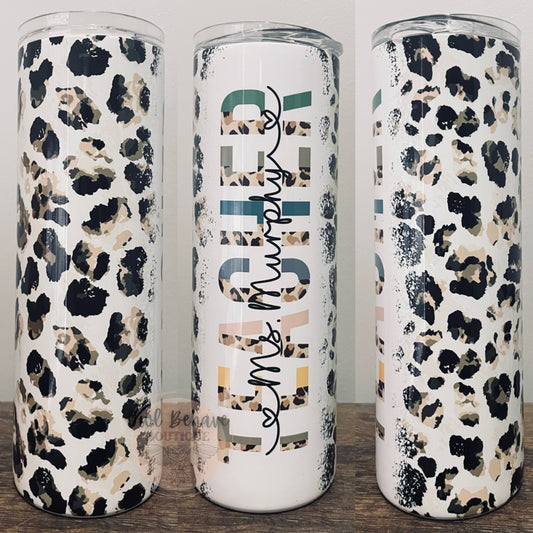 Boho Teacher Sublimation Tumbler