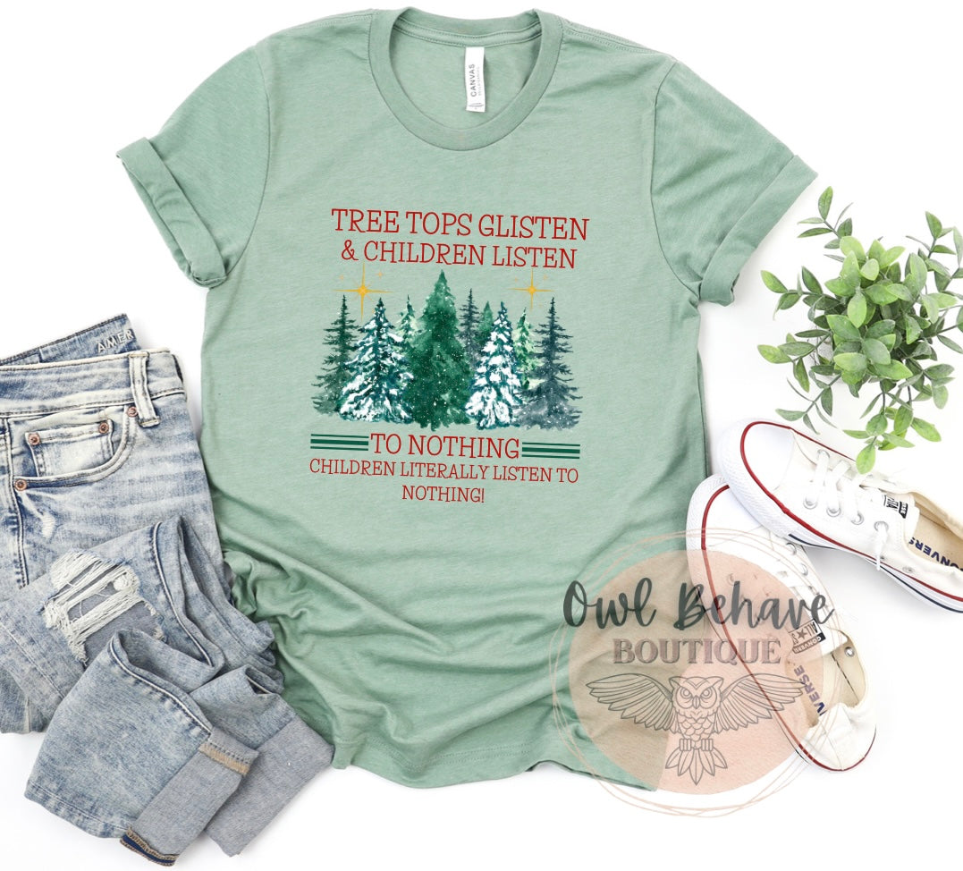 Tree Tops Glisten Adult T-shirt